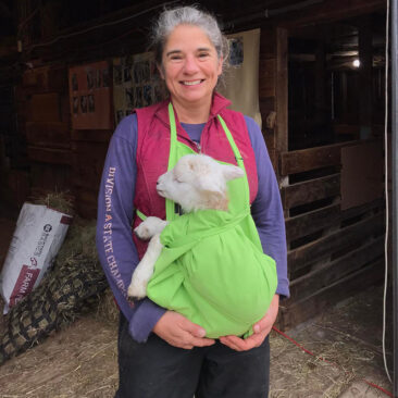 Ingrid with Baby Goat